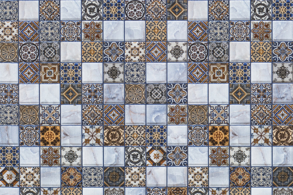 Toilettenrückwand Patchwork