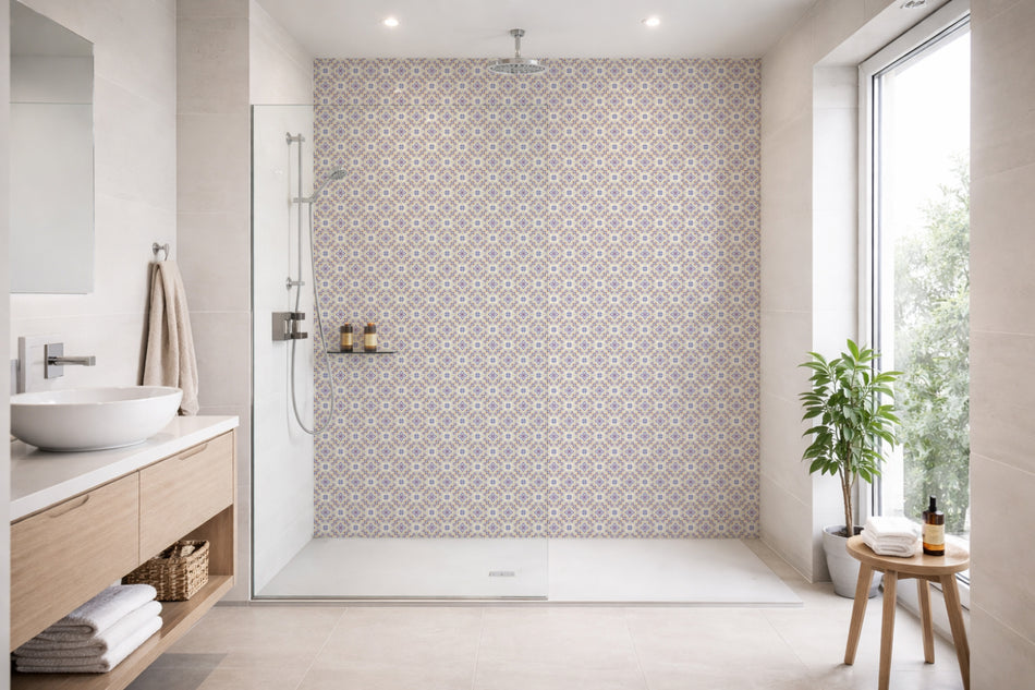 Toilettenrückwand Patchwork