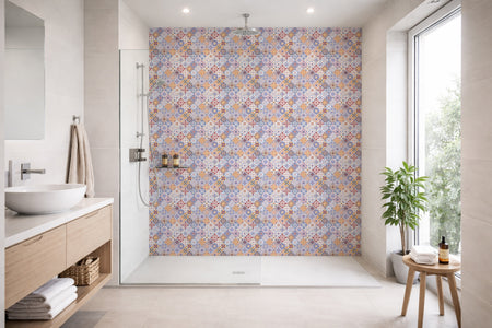 Toilettenrückwand Patchwork