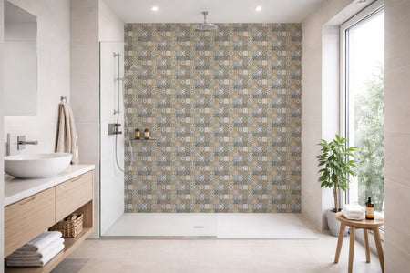 Toilettenrückwand Patchwork