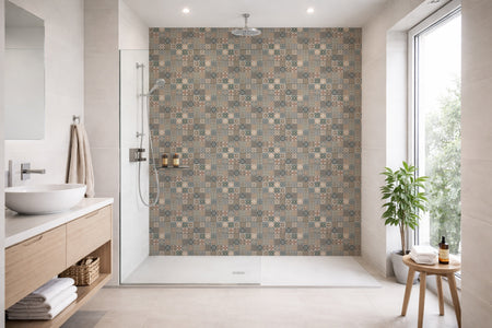 Toilettenrückwand Patchwork