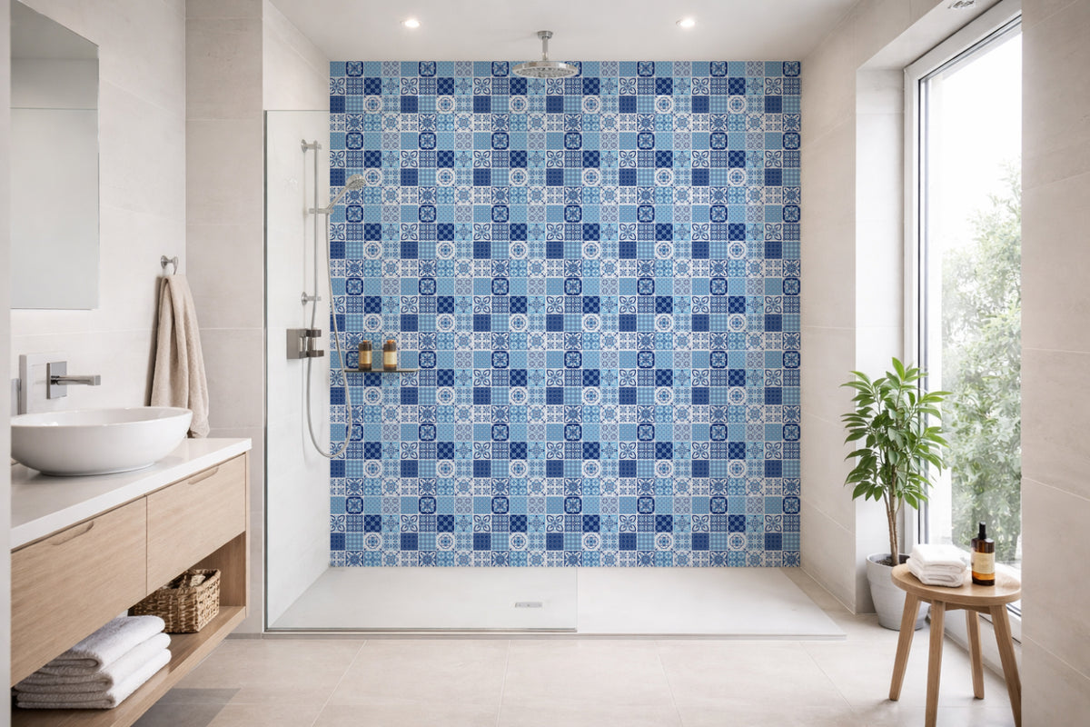Toilettenrückwand Patchwork