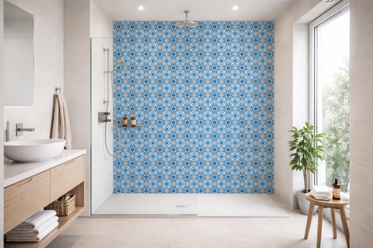 Toilettenrückwand Patchwork