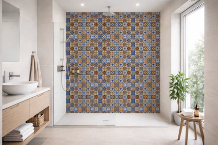 Toilettenrückwand Patchwork