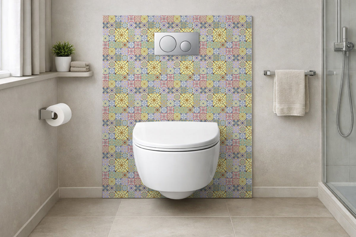 Toilettenrückwand Patchwork