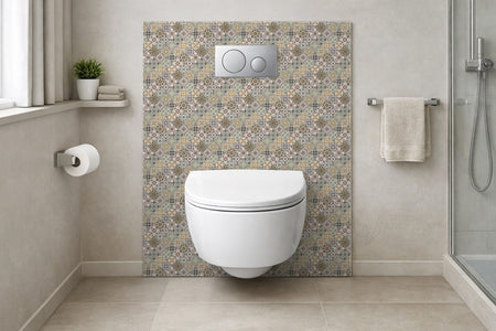 Toilettenrückwand Patchwork