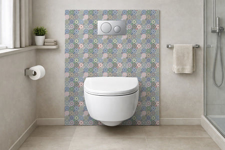 Toilettenrückwand Patchwork
