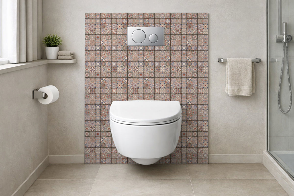Toilettenrückwand Patchwork