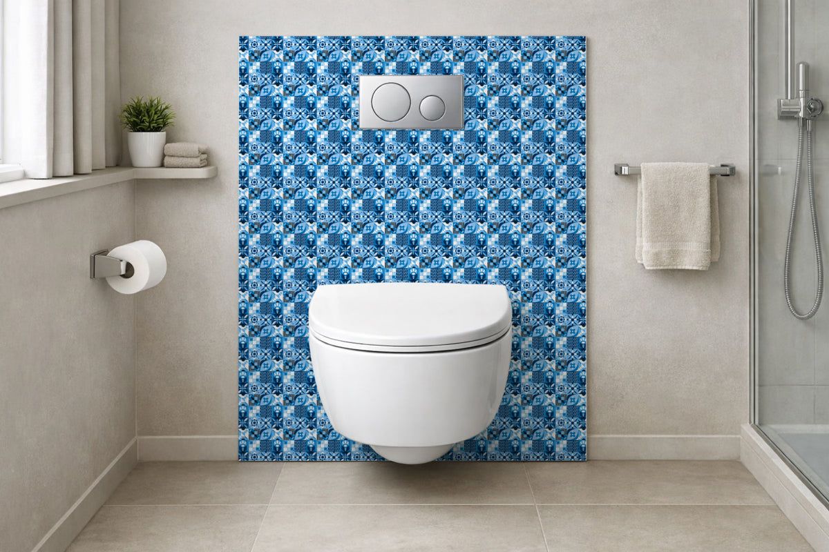 Toilettenrückwand Patchwork
