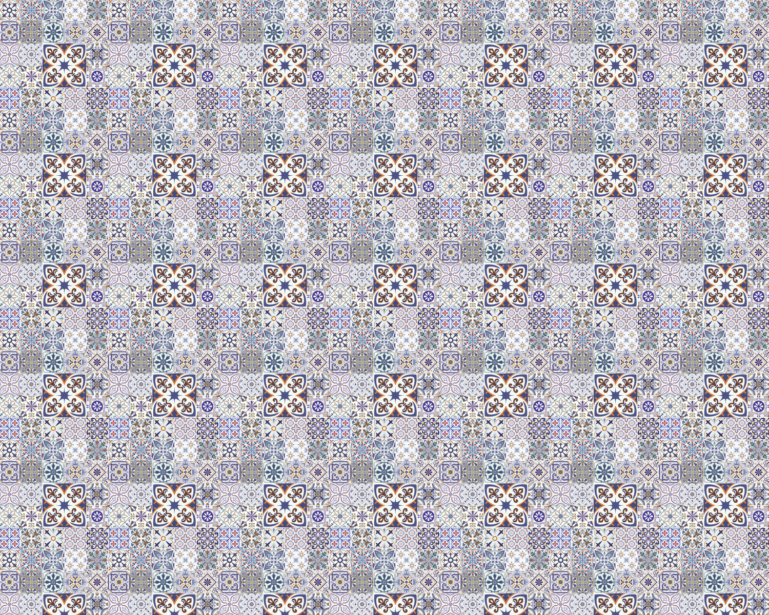 Toilettenrückwand Patchwork