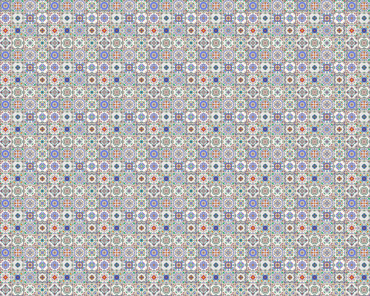 Toilettenrückwand Patchwork