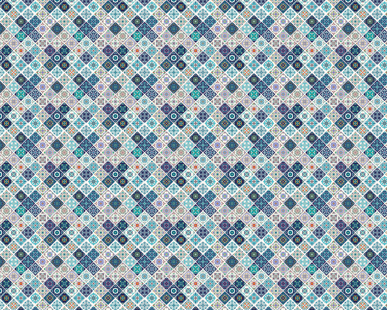 Toilettenrückwand Patchwork