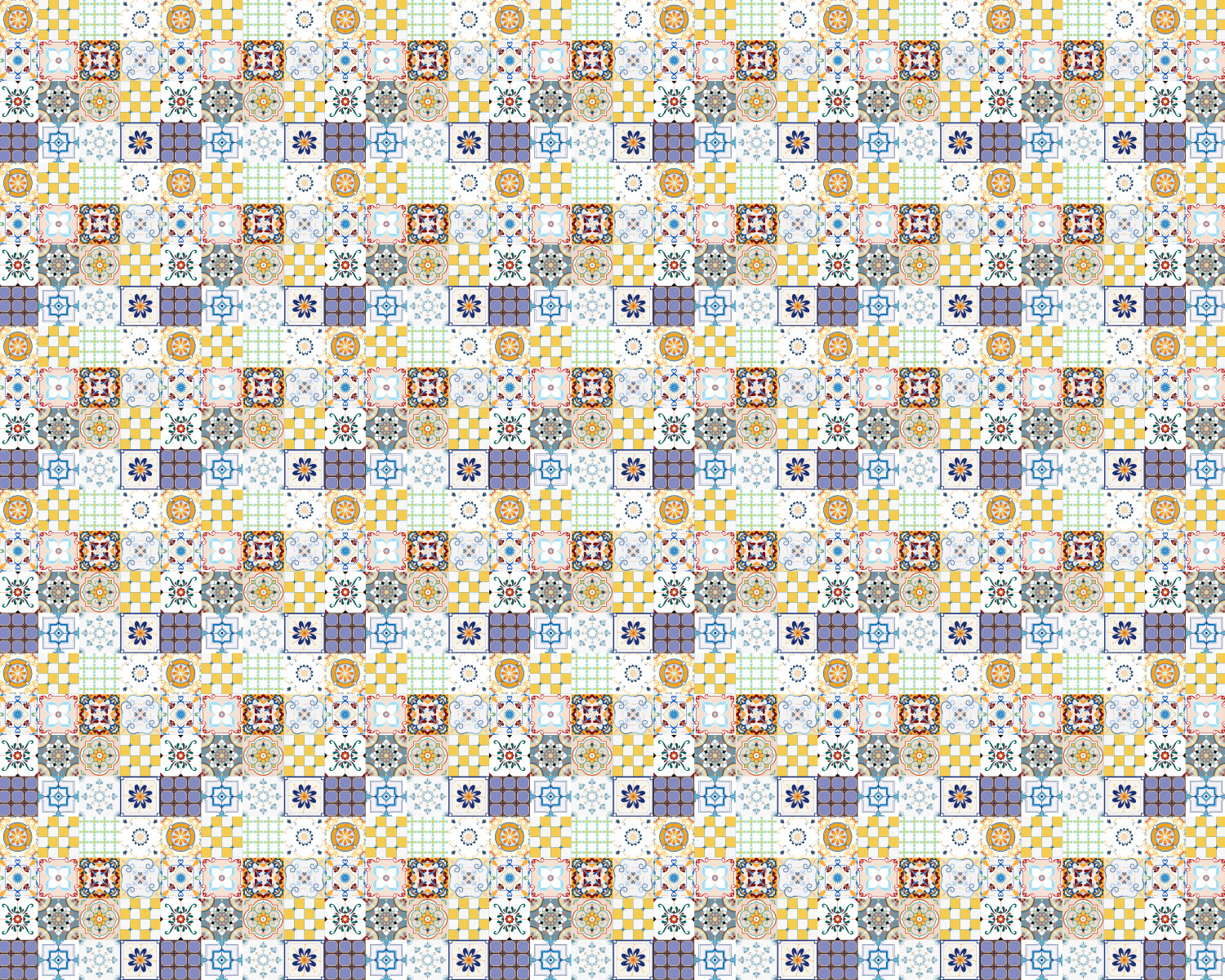 Toilettenrückwand Patchwork