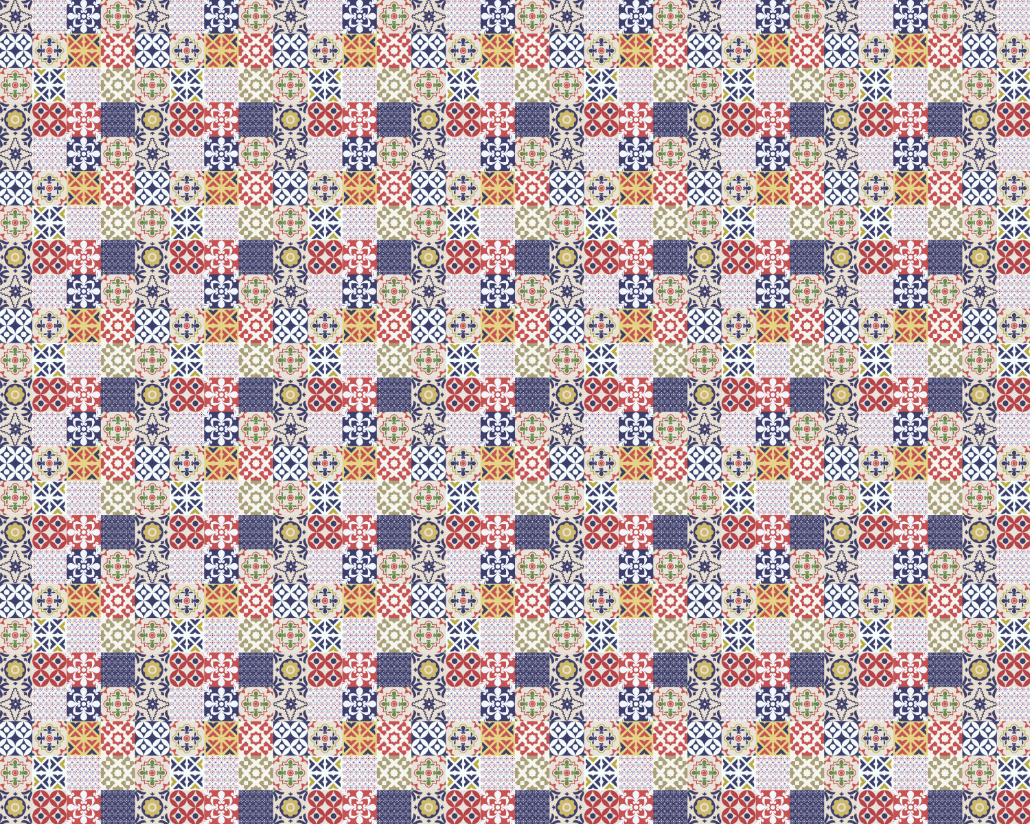 Toilettenrückwand Patchwork