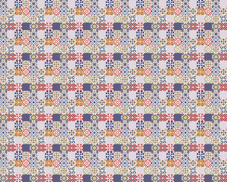 Toilettenrückwand Patchwork