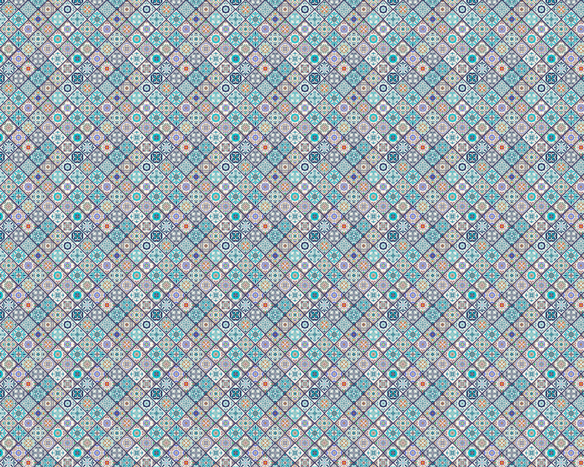 Toilettenrückwand Patchwork