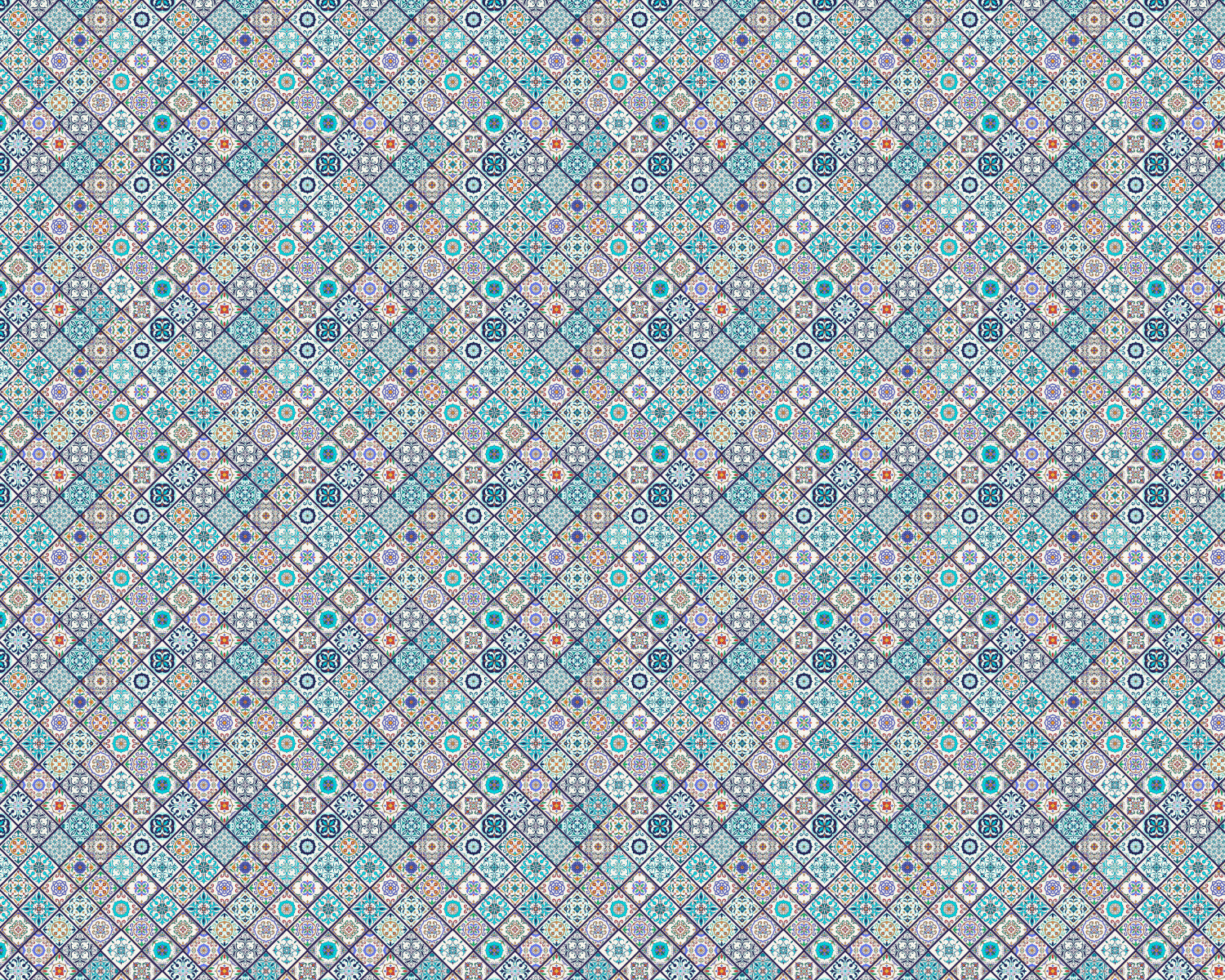 Toilettenrückwand Patchwork