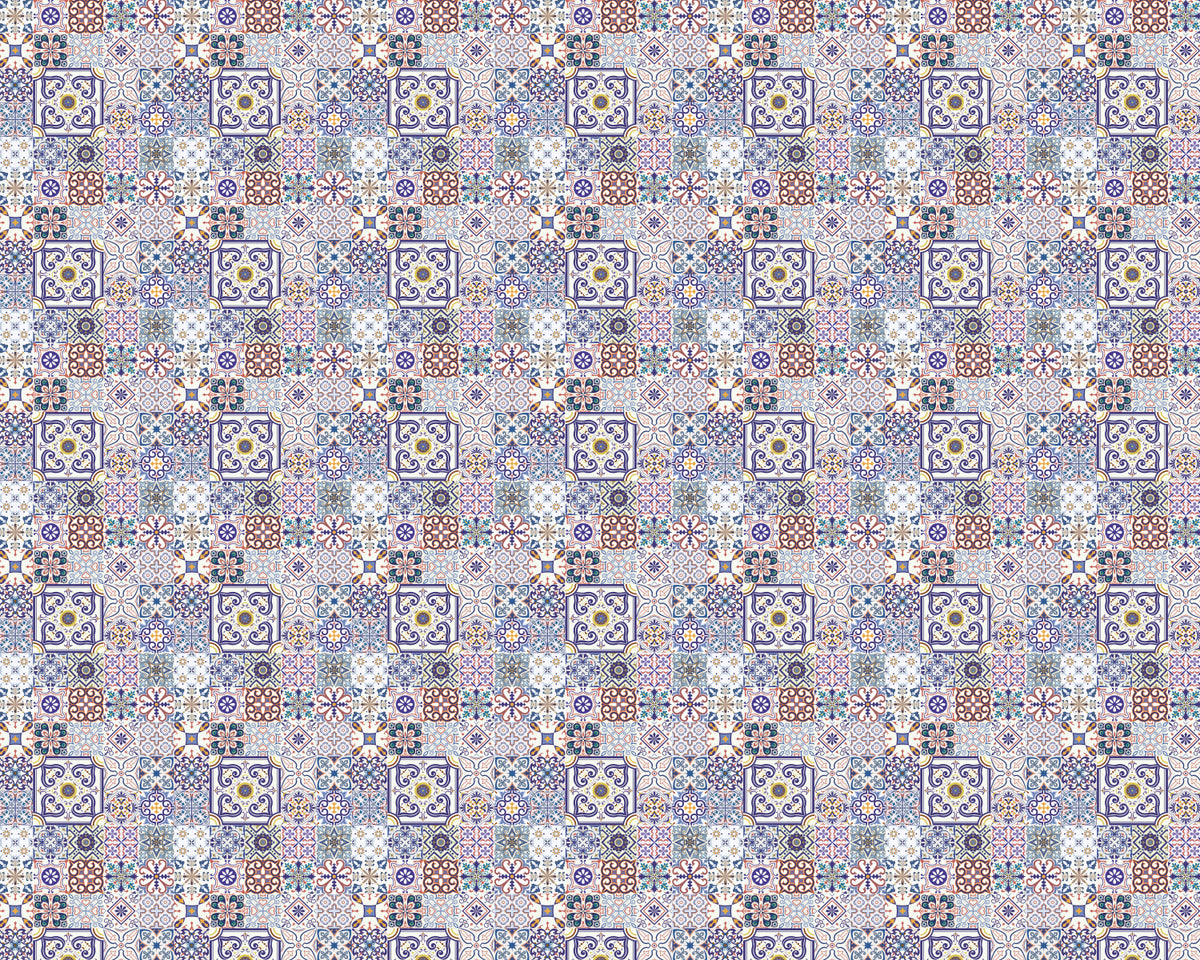 Toilettenrückwand Patchwork