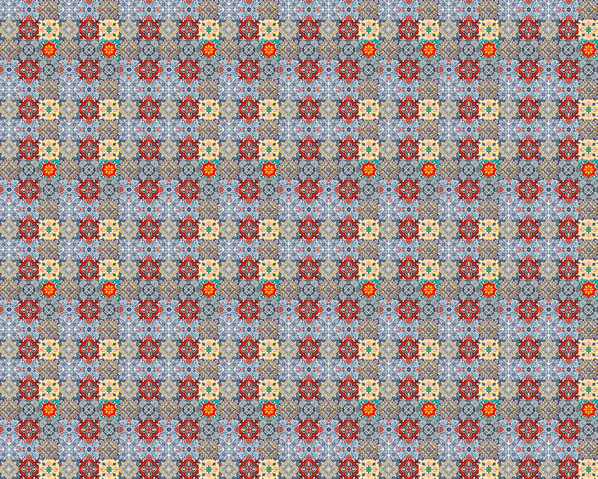 Toilettenrückwand Patchwork
