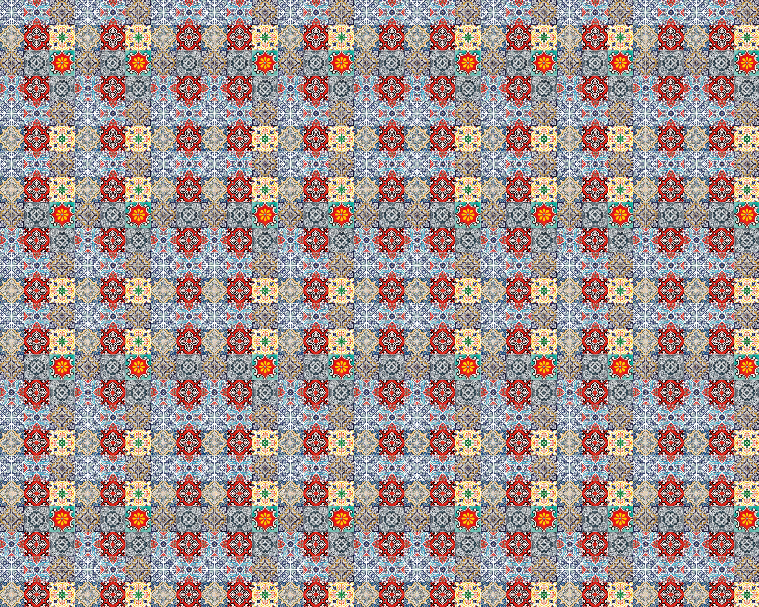 Toilettenrückwand Patchwork