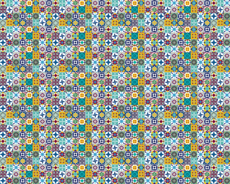 Toilettenrückwand Patchwork
