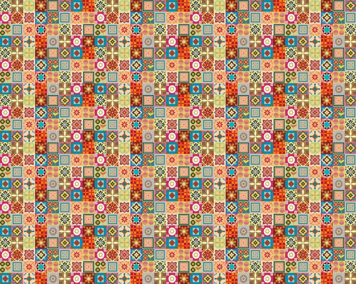 Toilettenrückwand Patchwork