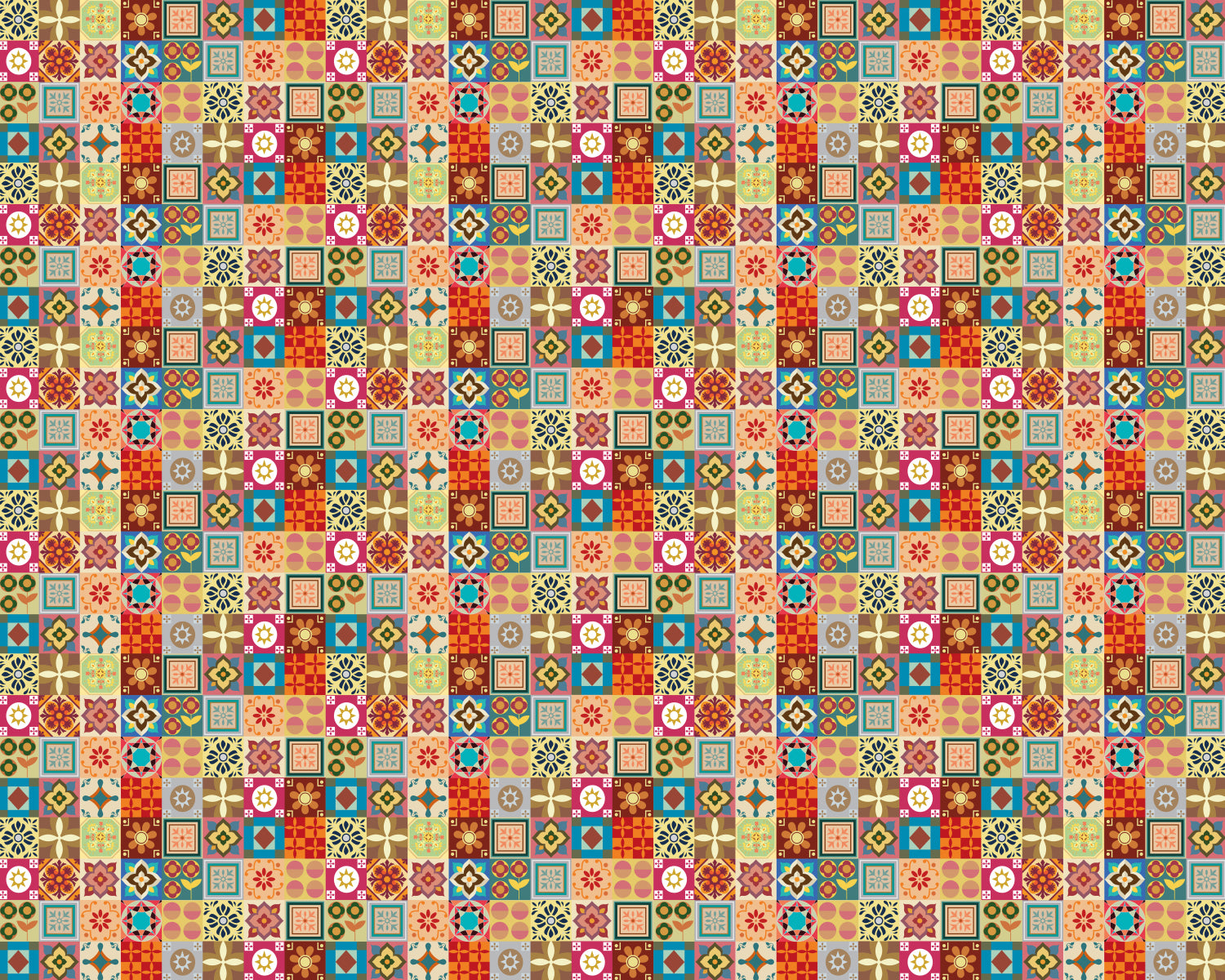 Toilettenrückwand Patchwork