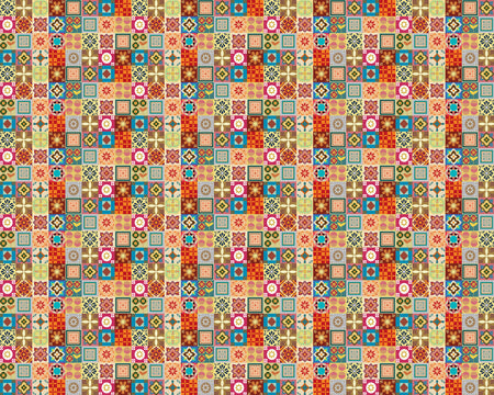 Toilettenrückwand Patchwork