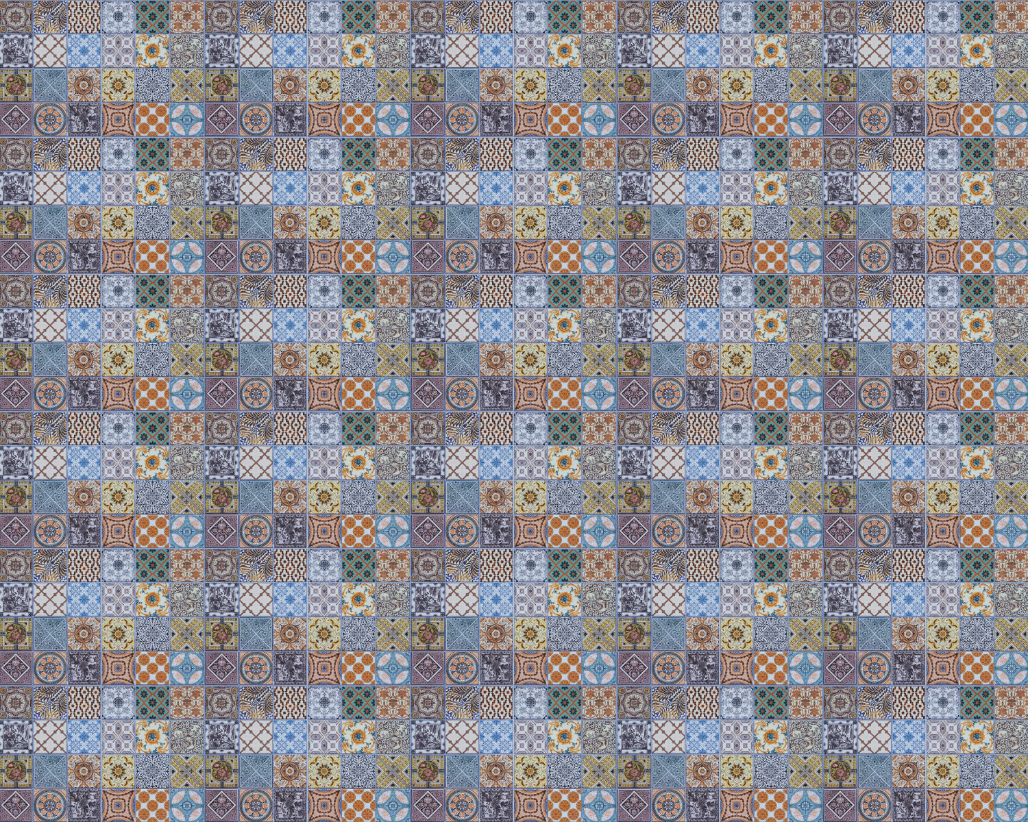 Toilettenrückwand Patchwork
