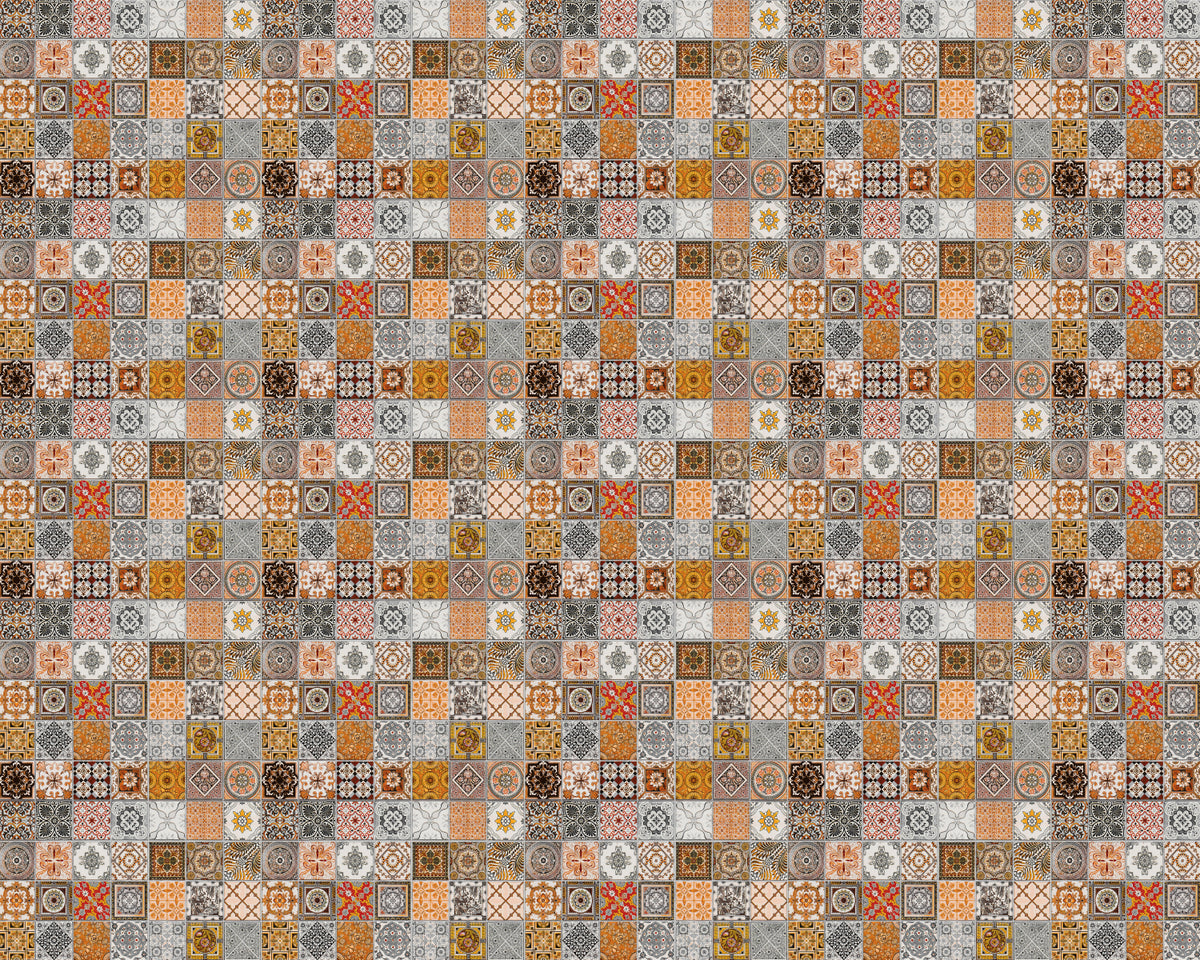 Toilettenrückwand Patchwork