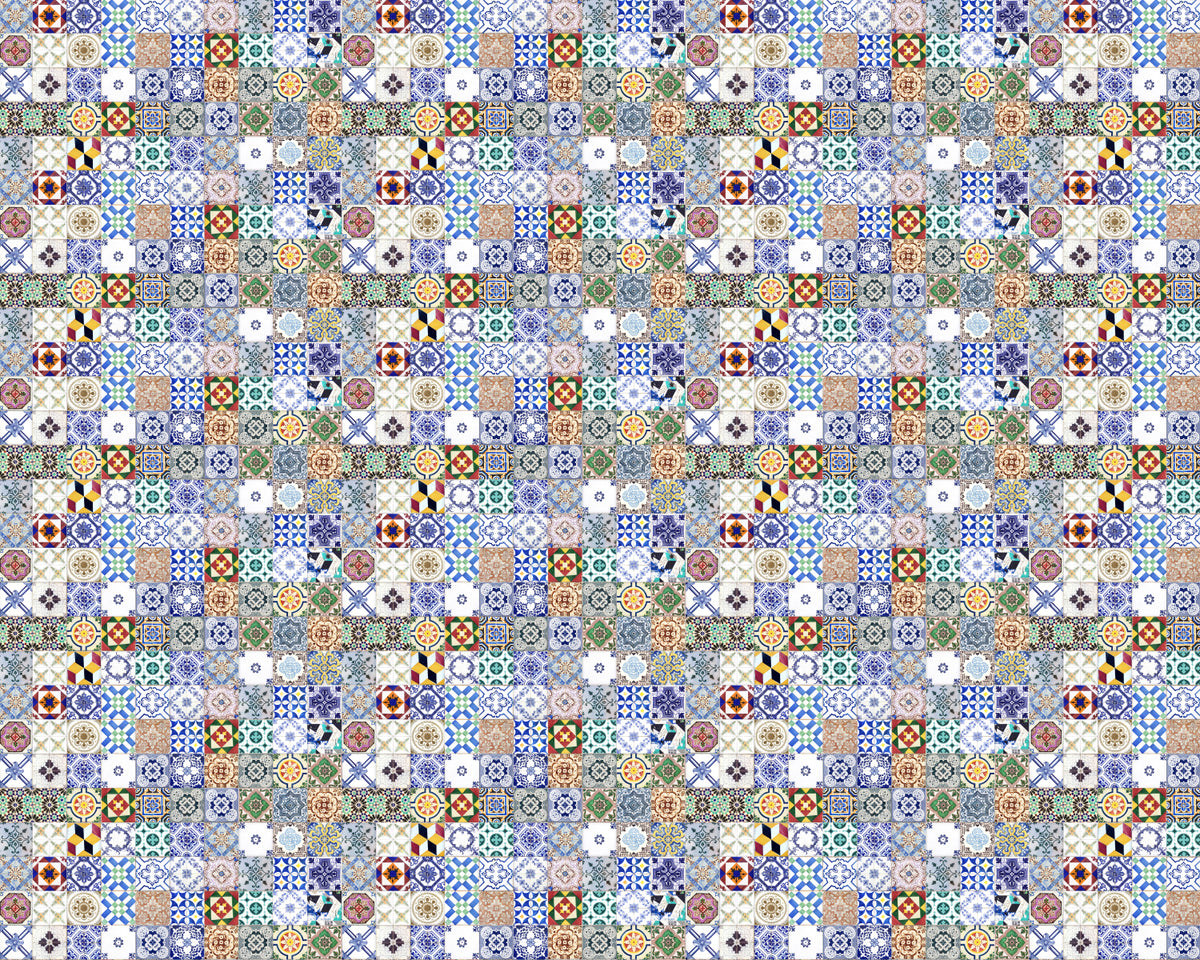 Toilettenrückwand Patchwork