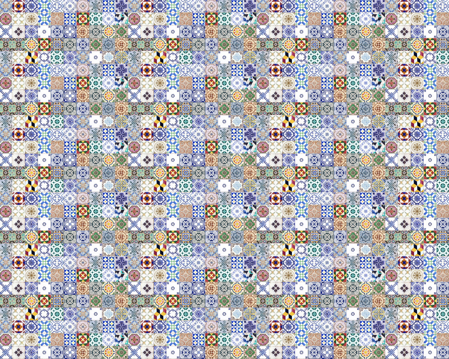 Toilettenrückwand Patchwork