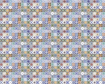 Toilettenrückwand Patchwork