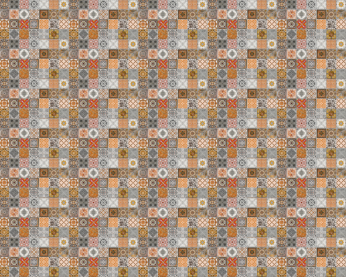 Toilettenrückwand Patchwork