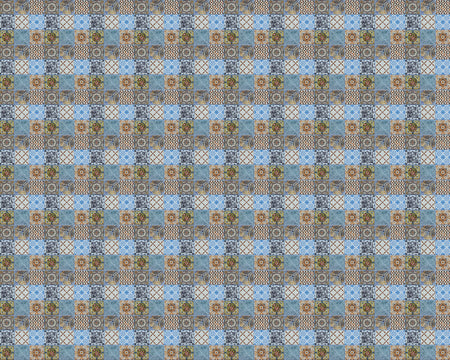 Toilettenrückwand Patchwork