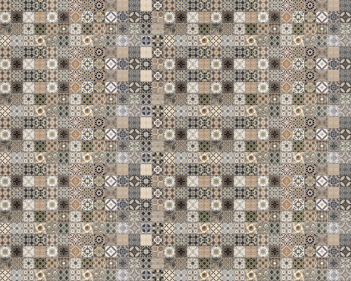 Toilettenrückwand Patchwork