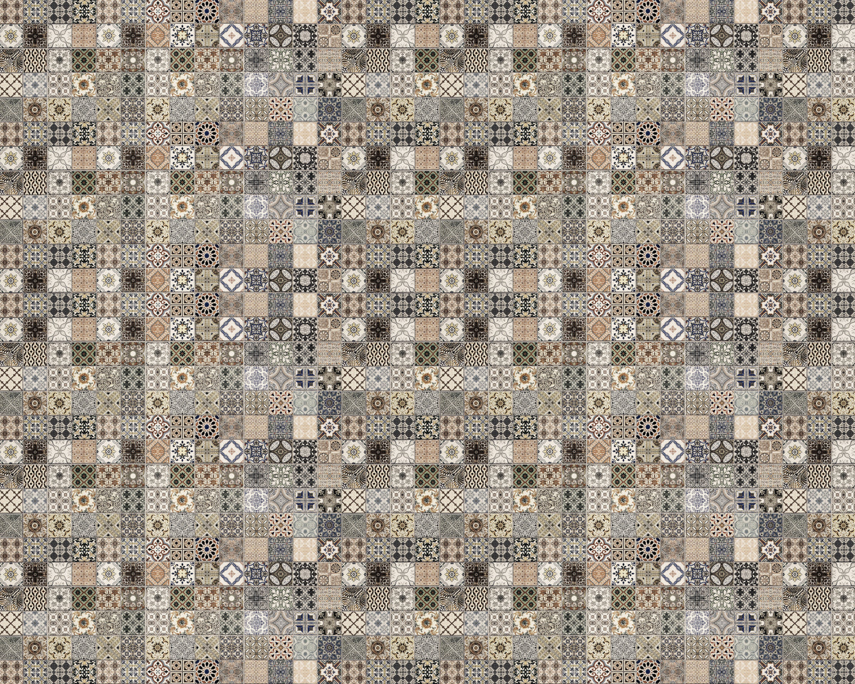 Toilettenrückwand Patchwork