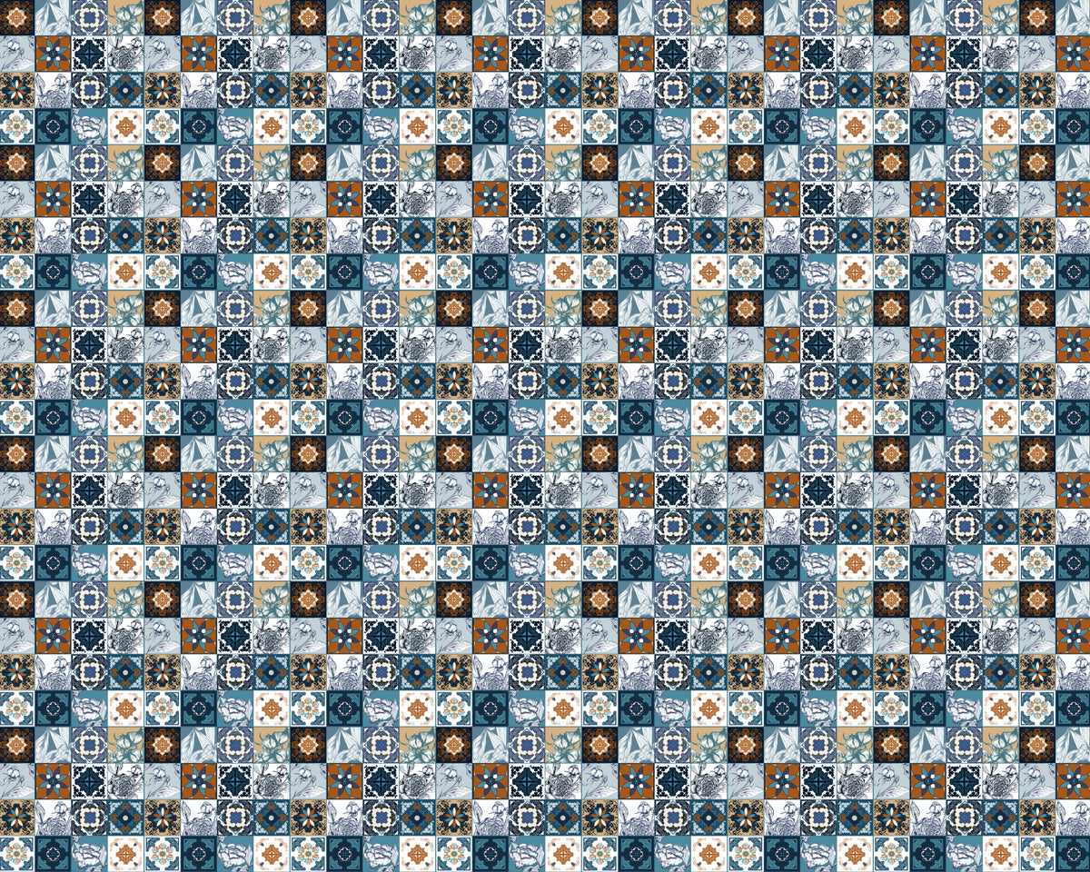 Toilettenrückwand Patchwork