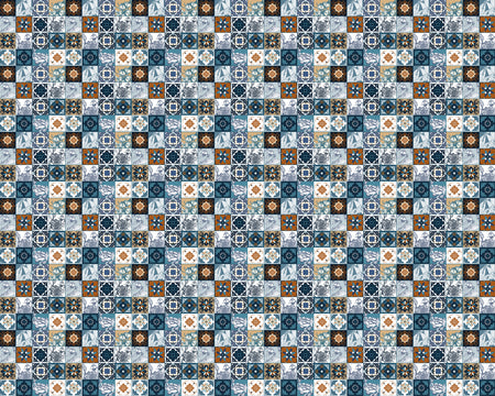 Toilettenrückwand Patchwork