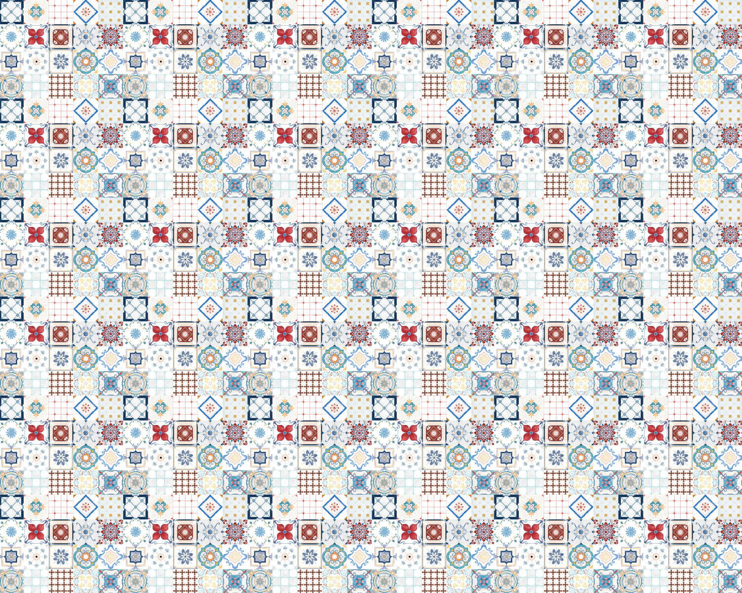 Toilettenrückwand Patchwork