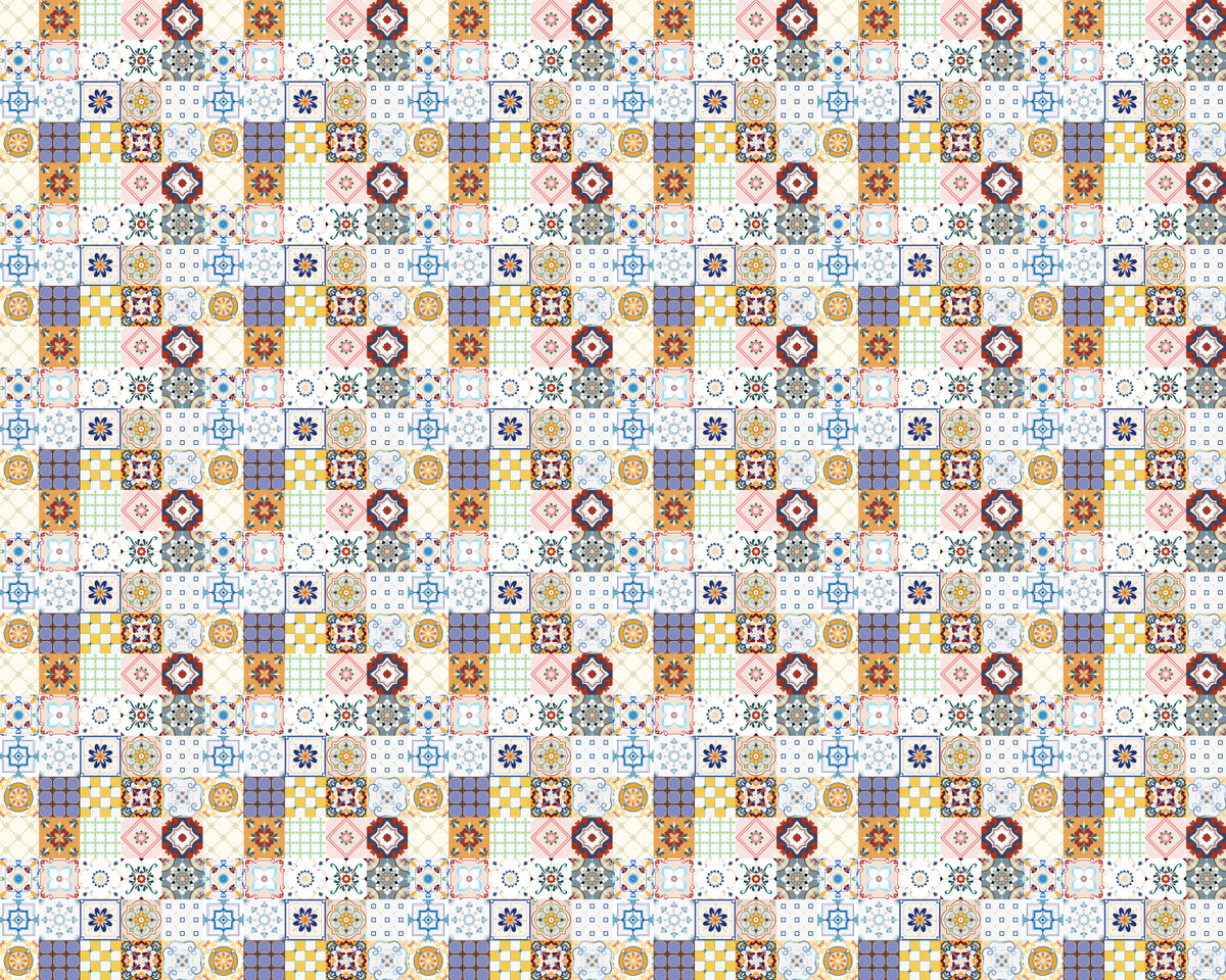 Toilettenrückwand Patchwork