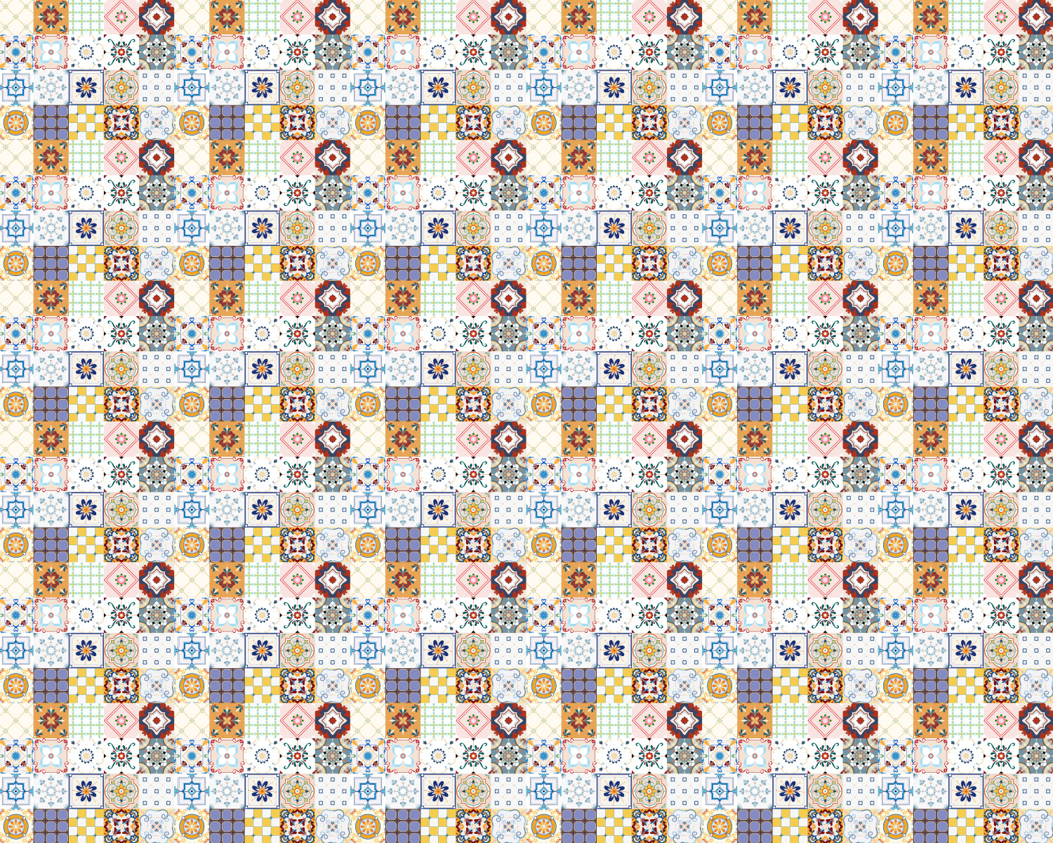 Toilettenrückwand Patchwork