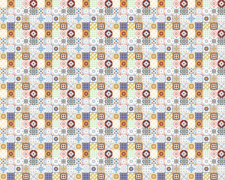 Toilettenrückwand Patchwork