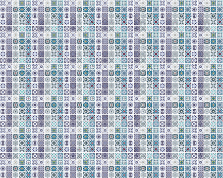 Toilettenrückwand Patchwork