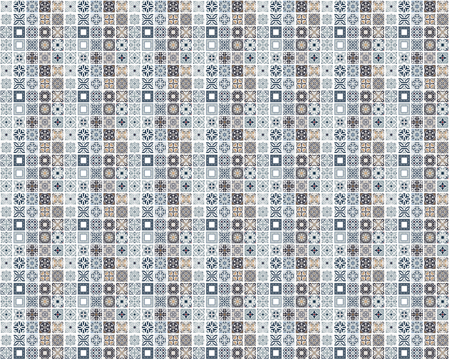 Toilettenrückwand Patchwork