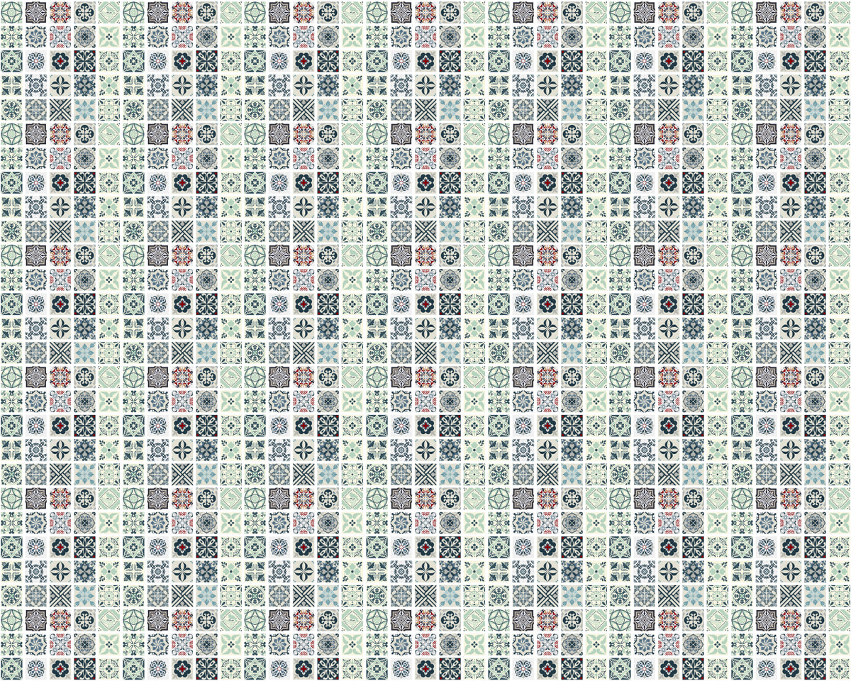 Toilettenrückwand Patchwork