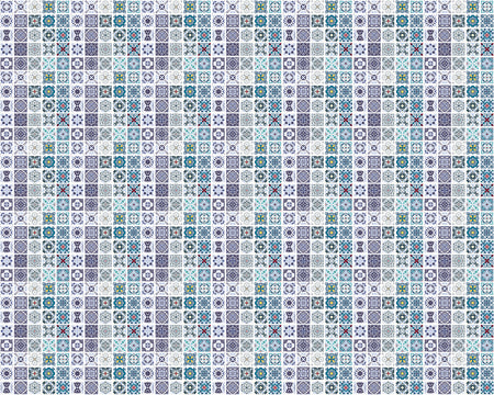 Toilettenrückwand Patchwork