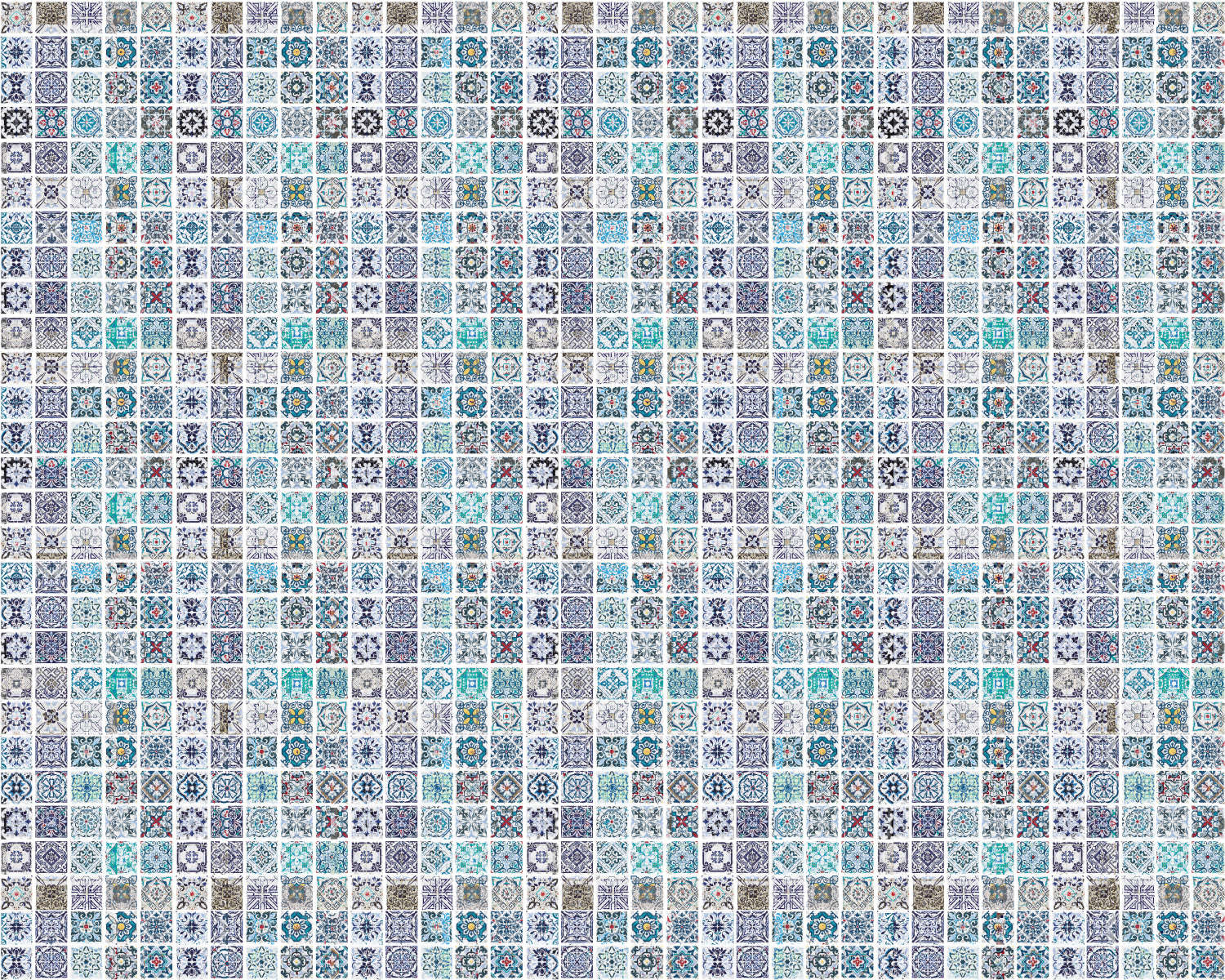 Toilettenrückwand Patchwork