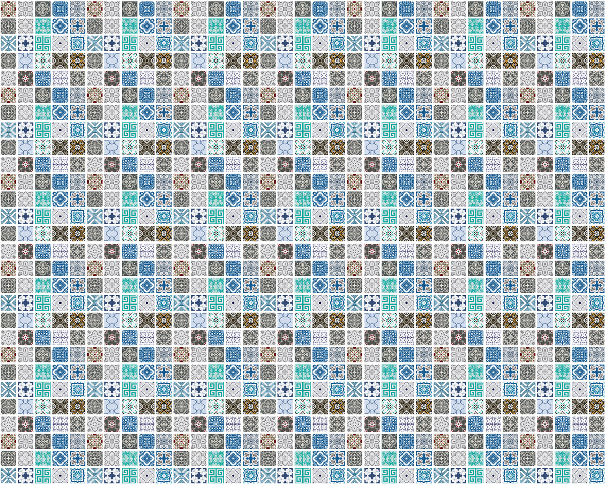 Toilettenrückwand Patchwork