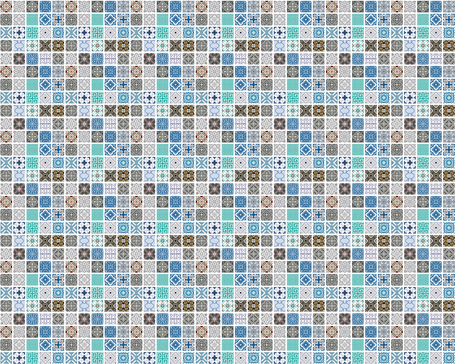 Toilettenrückwand Patchwork